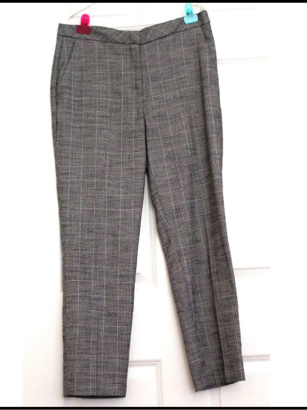 H&M women’s Plaid Black Dress Pants Sz 10 Career preppy CBK Style